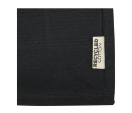 Мини эко-сумка Odessa с клинчиком, изготовленная из переработанного хлопка, сертифицированного согласно GRS, плотностью 220 г/м², объемом 9 л - сплошной черный