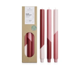 Originalhome Eden диагональные свечи - набор из 3 штук - Красный