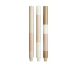 Originalhome свечи из многослойного известняка - набор из 3 штук - Белый