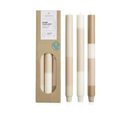 Originalhome свечи из многослойного известняка - набор из 3 штук - Белый