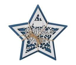 Шкатулка из фанеры в виде звезды 