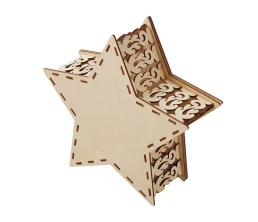 Шкатулка из фанеры в виде звезды 