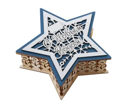 Шкатулка из фанеры в виде звезды 