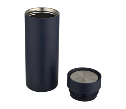 Illuminate бутылка для воды объемом 650 мл из переработанной нержавеющей стали RCS с двойными стенками и набором из 3 крышек - Синий Navy