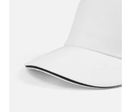 Бейсболка Classic 2.0, белая с темно-синим кантом