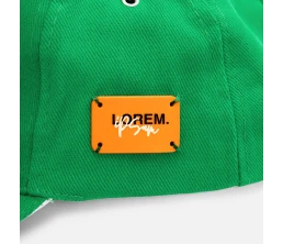 Бейсболка Classic 2.0, ярко-зеленая с белым кантом