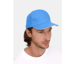 Бейсболка Classic 2.0, синяя с белым кантом