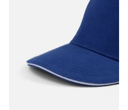 Бейсболка Classic 2.0, ярко-синяя с белым кантом