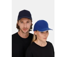 Бейсболка Classic 2.0, ярко-синяя с белым кантом