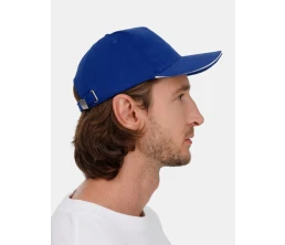 Бейсболка Classic 2.0, ярко-синяя с белым кантом