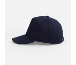 Бейсболка Classic 2.0, темно-синяя с белым кантом