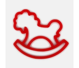 Подвеска «Лошадка-качалка», 3D-печать, красная