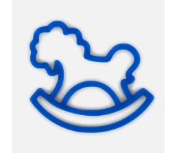 Подвеска «Лошадка-качалка», 3D-печать, синяя