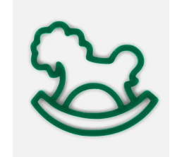 Подвеска «Лошадка-качалка», 3D-печать, зеленая