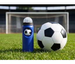 Бутылка с антистрессом Footballer, синяя