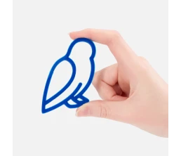 Подвеска «Сова», 3D-печать, синяя