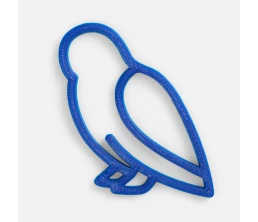 Подвеска «Сова», 3D-печать, синяя