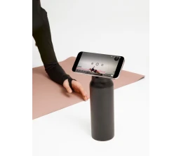 Термобутылка Magnus с магнитным держателем для телефона, черная