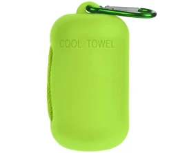Охлаждающее полотенце Narvik в силиконовом чехле, зеленое яблоко