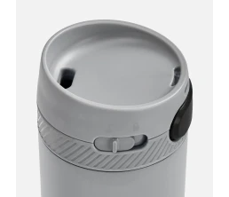 Термостакан X1 с цветной кнопкой, серый с черным