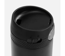 Термостакан X1 с цветной кнопкой, черный с серым