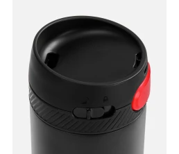 Термостакан X1 с цветной кнопкой, черный с красным