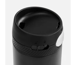 Термостакан X1 с цветной кнопкой, черный с белым