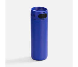 Термостакан X1 с цветной кнопкой, синий с черным