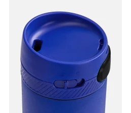 Термостакан X1 с цветной кнопкой, синий с черным