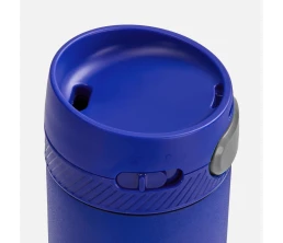 Термостакан X1 с цветной кнопкой, синий с серым