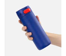 Термостакан X1 с цветной кнопкой, синий с красным