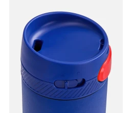 Термостакан X1 с цветной кнопкой, синий с красным
