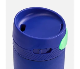 Термостакан X1 с цветной кнопкой, синий с зеленым