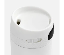 Термостакан X1 с цветной кнопкой, белый с черным