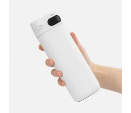 Термостакан X1 с цветной кнопкой, белый с черным