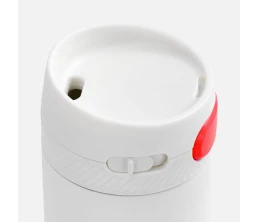 Термостакан X1 с цветной кнопкой, белый с красным