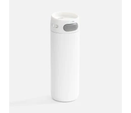 Термостакан X1 с цветной кнопкой, белый с серым