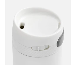 Термостакан X1 с цветной кнопкой, белый с серым