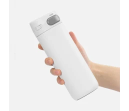 Термостакан X1 с цветной кнопкой, белый с серым