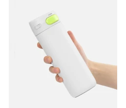 Термостакан X1 с цветной кнопкой, белый с желтым