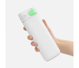 Термостакан X1 с цветной кнопкой, белый с зеленым