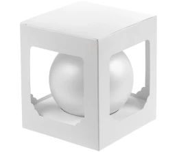 Елочный шар Gala Matt в коробке, 8,5 см, белый