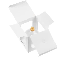 Елочный шар Gala Matt в коробке, 8,5 см, белый