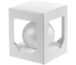 Елочный шар Gala Matt в коробке, 6 см, белый