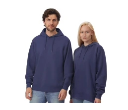 Толстовка с капюшоном оверсайз «Lisbon» унисекс, темно-синий