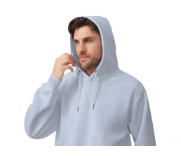 Толстовка с капюшоном оверсайз «Lisbon» унисекс, небесно-голубой