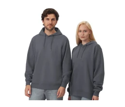 Толстовка с капюшоном оверсайз «Lisbon» унисекс, темно-серый