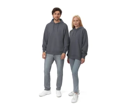 Толстовка с капюшоном оверсайз «Lisbon» унисекс, темно-серый