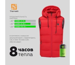 Куртка с подогревом Thermalli Chamonix, темно-синяя