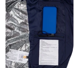 Куртка с подогревом Thermalli Chamonix, темно-синяя